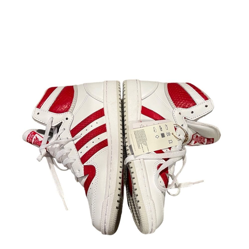 Adidas Top Ten RB Hi Women Basketball Shoes Size: 7.5 Color: White/White/Red - Picture 7 of 12